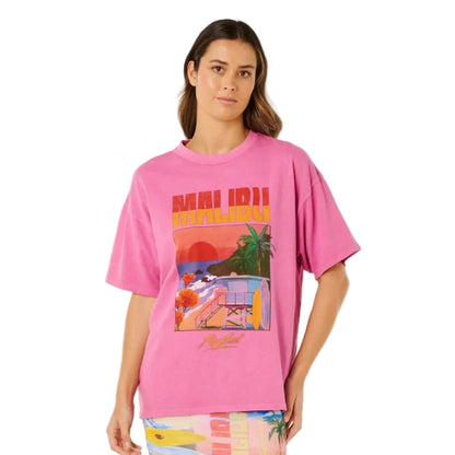 Rip Curl Hayley O Heritage Tee in Super Pink