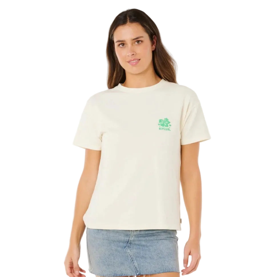 Rip Curl Surf Puff Party Pack Relaxed Tee - Bone