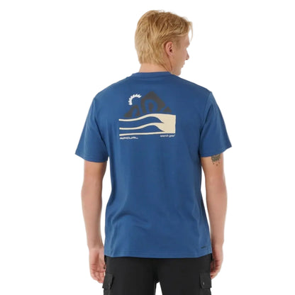 Rip Curl Vaporcool Search Range Tee - Light Navy