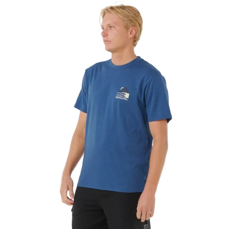 Rip Curl Vaporcool Search Range Tee - Light Navy