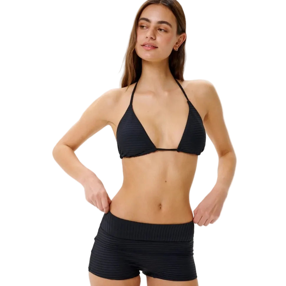 Rip Curl Premium Surf Boyleg Bikini Bottoms- Black