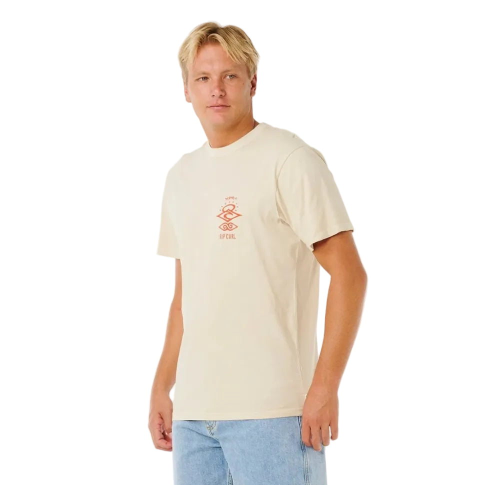 Rip Curl Search Icon Tee in Vintage White