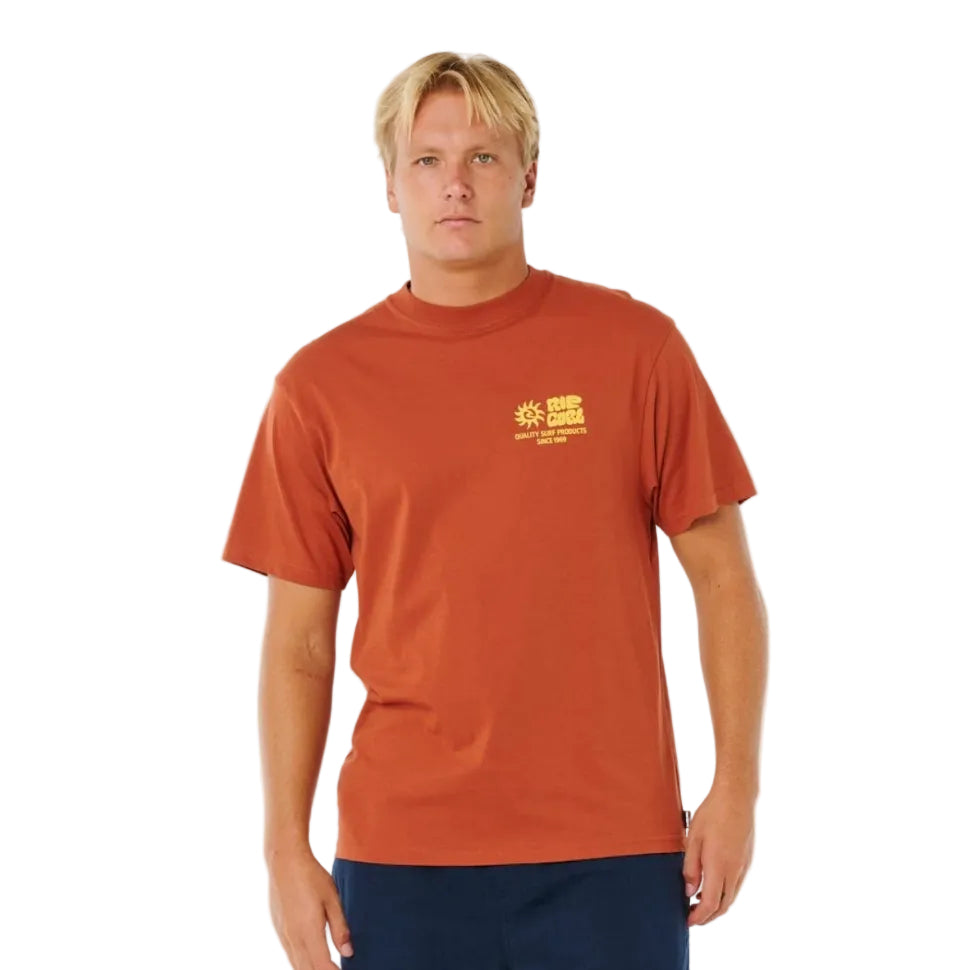 Rip Curl Pacific Rinse Glass Off Tee - Baked Clay