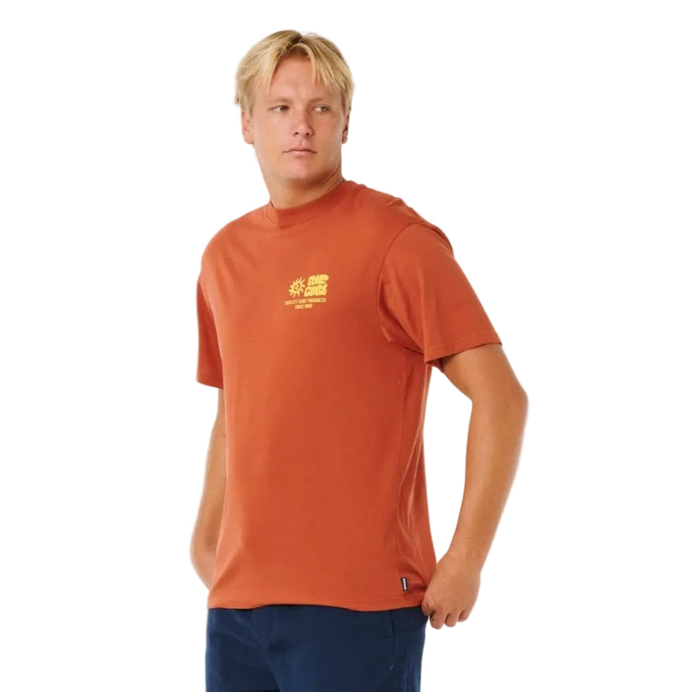 Rip Curl Pacific Rinse Glass Off Tee - Baked Clay