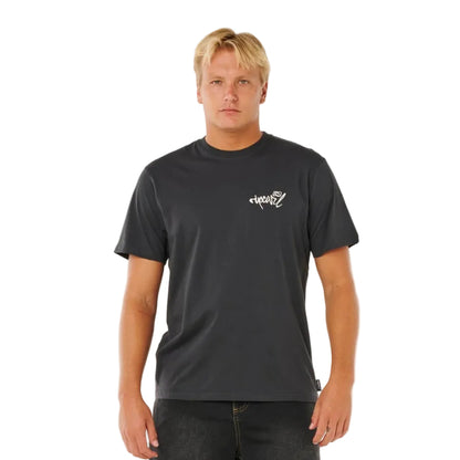 Rip Curl Inner Visions Hack Tee in Washed Black
