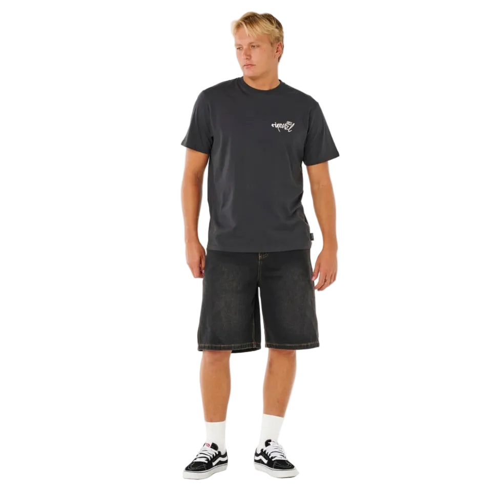 Rip Curl Inner Visions Hack Tee - Washed Black