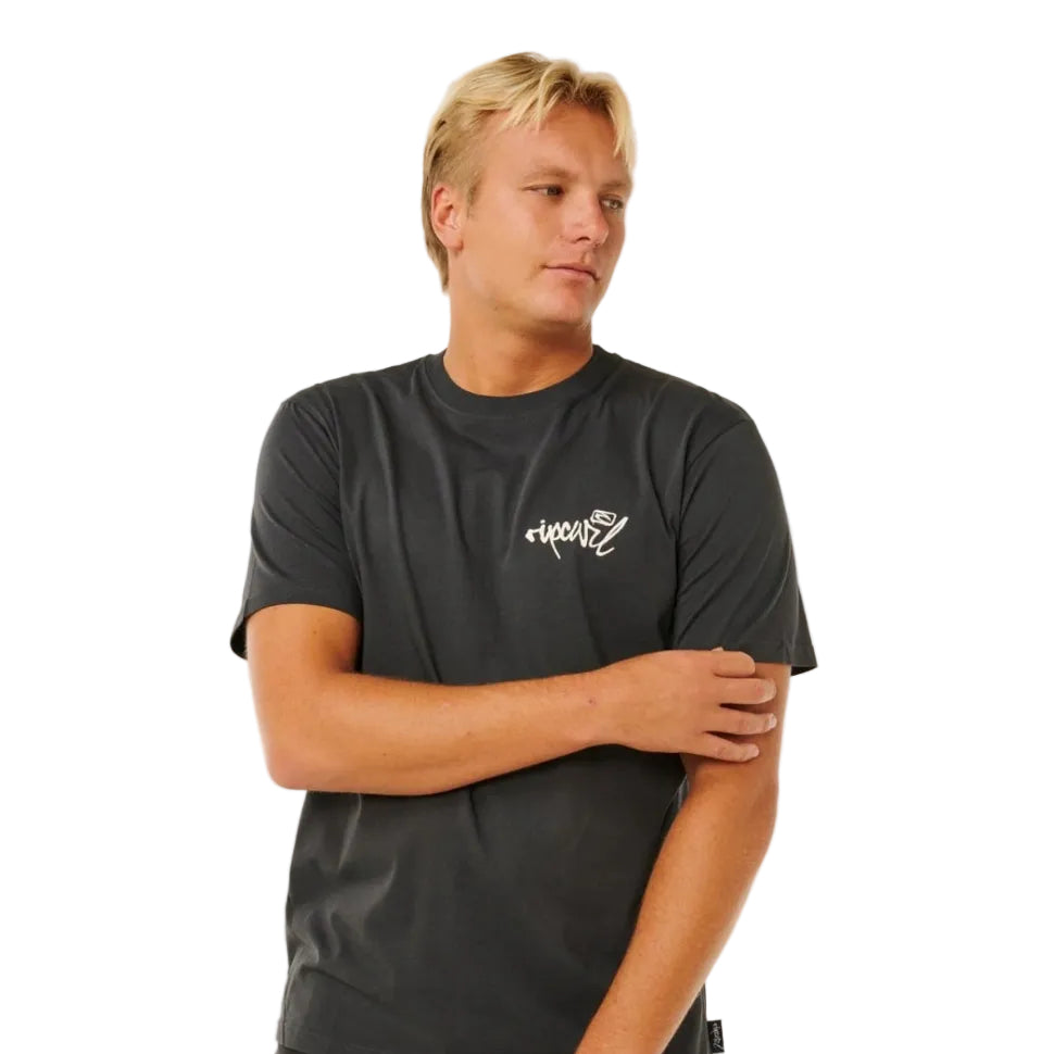 Rip Curl Inner Visions Hack Tee - Washed Black