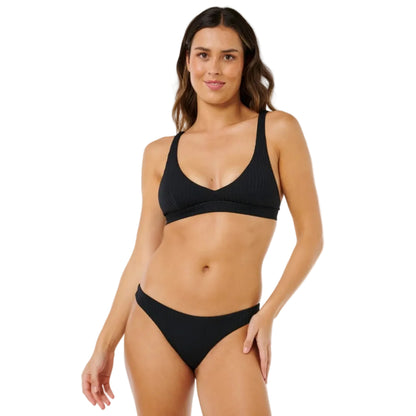 Rip Curl Premium Surf Multi Fit Halter Bikini Top - Black