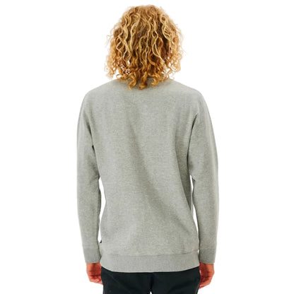 Rip Curl Men's Wetsuit Icon Crew Sweatshirt - Grey Marle