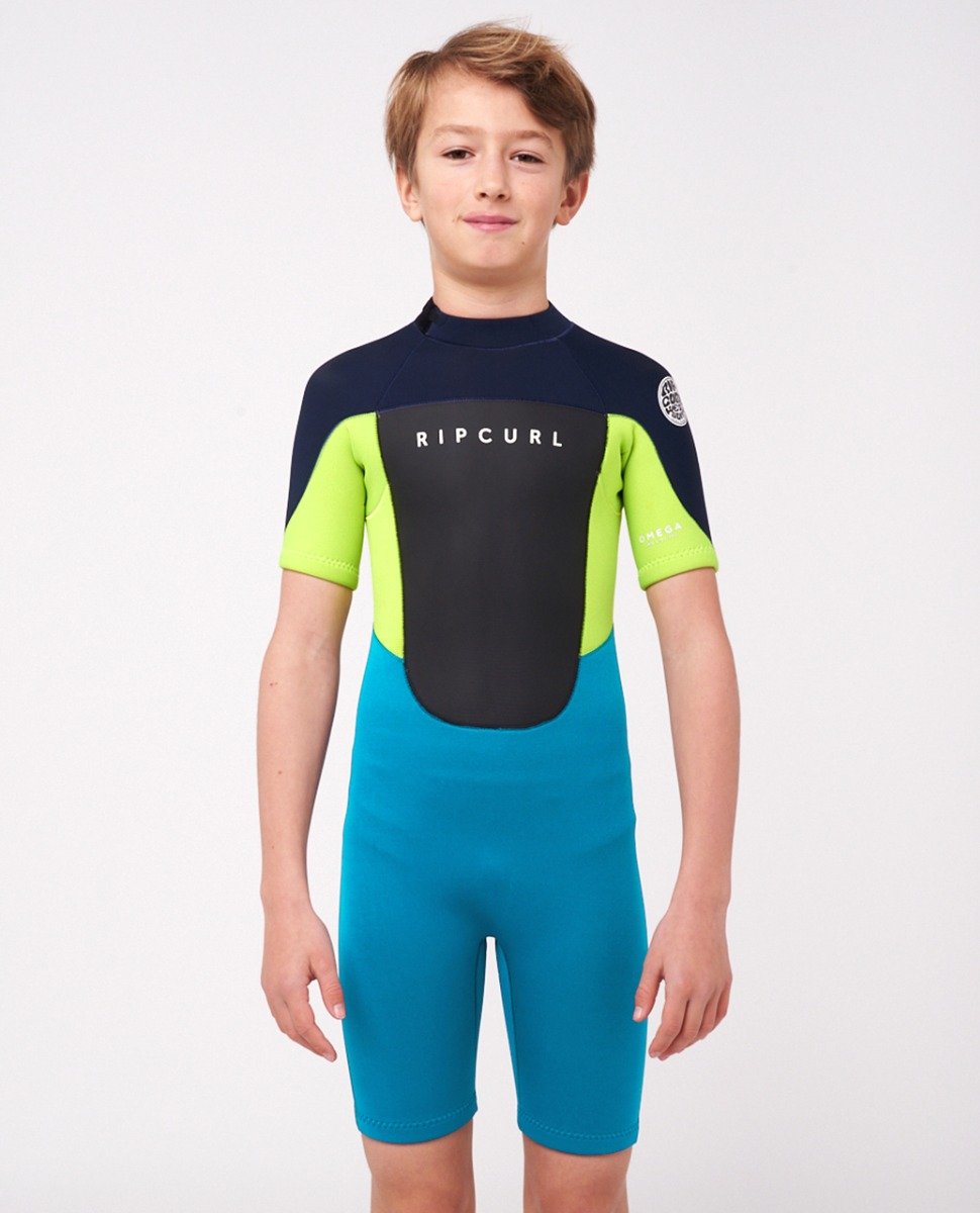 Rip Curl Omega 1/5mm Junior Boys Shorty Wetsuit - Navy - front