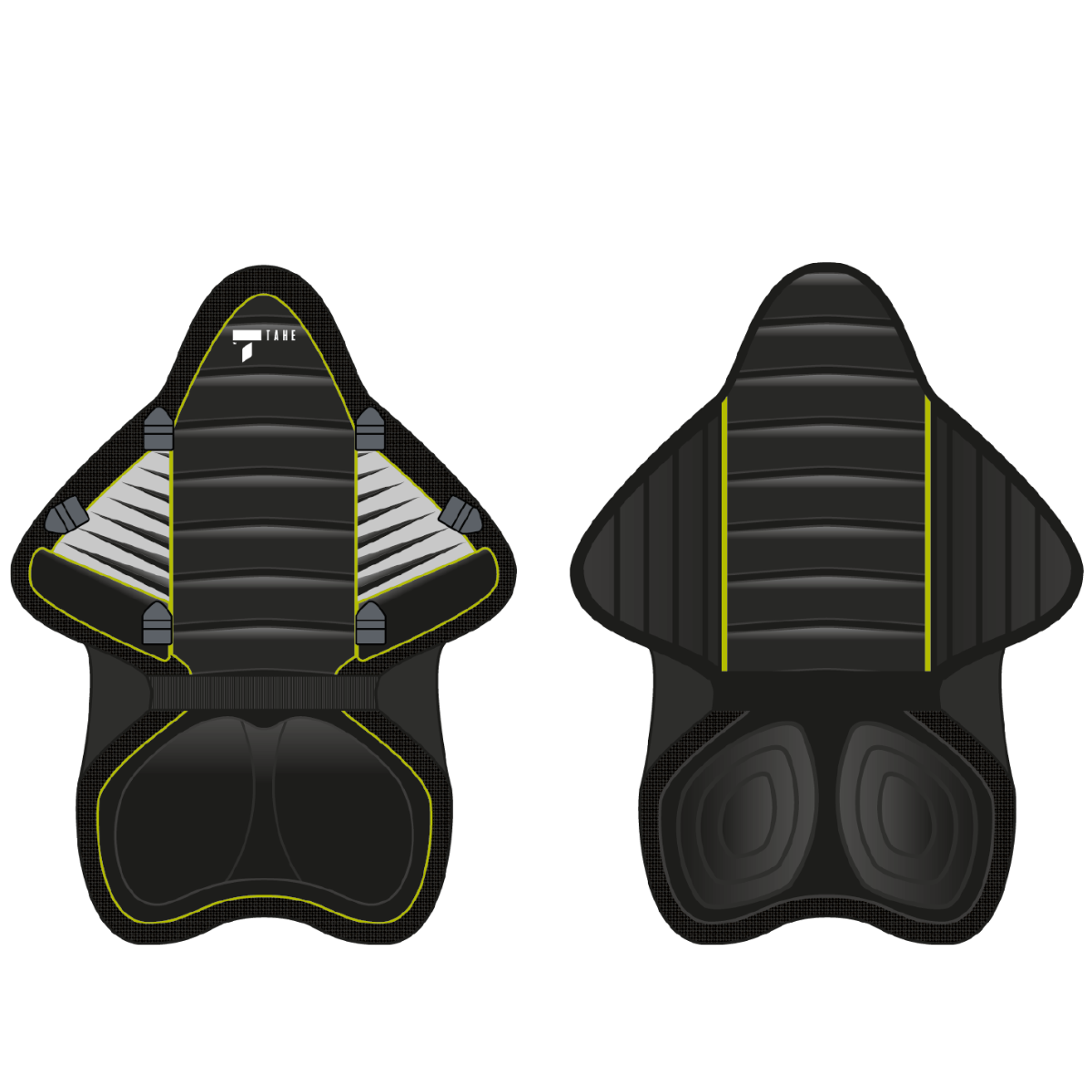 Tahe Kayak Ergo Backrest - front and back