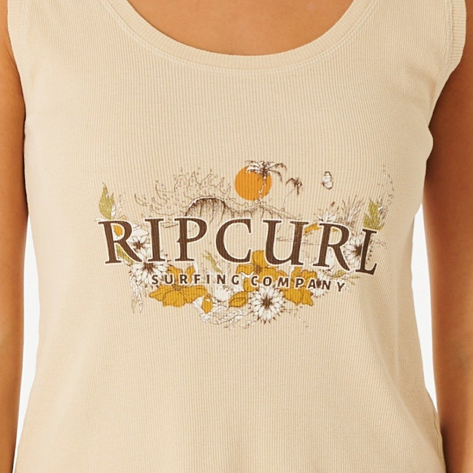 Rip Curl Oceans Together Women's Ribbed Tank - Natural