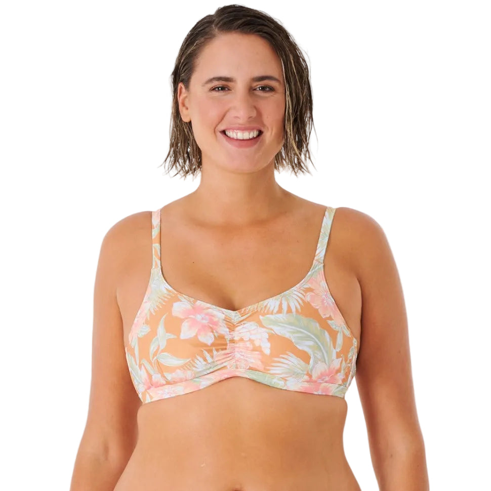 Rip Curl Always Summer D Cup Crop Bikini Top - Gold