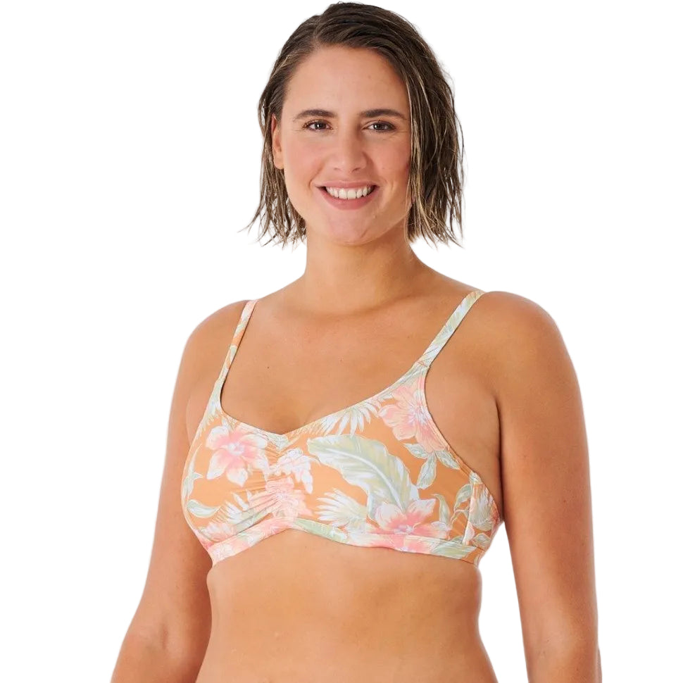 Rip Curl Always Summer D Cup Crop Bikini Top - Gold