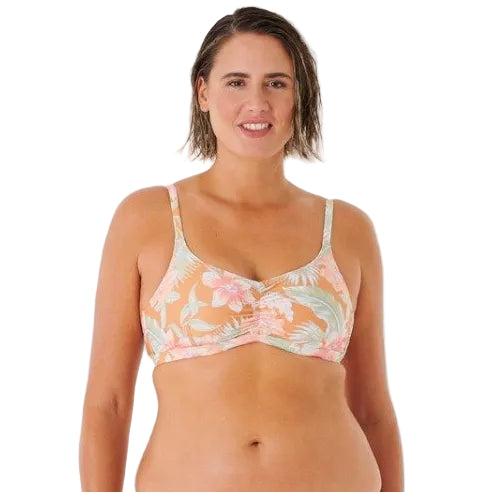 Rip Curl Always Summer D Cup Crop Bikini Top - Gold