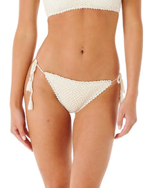 Rip Curl Oceans Together Crochet Bikini Pant in Shell