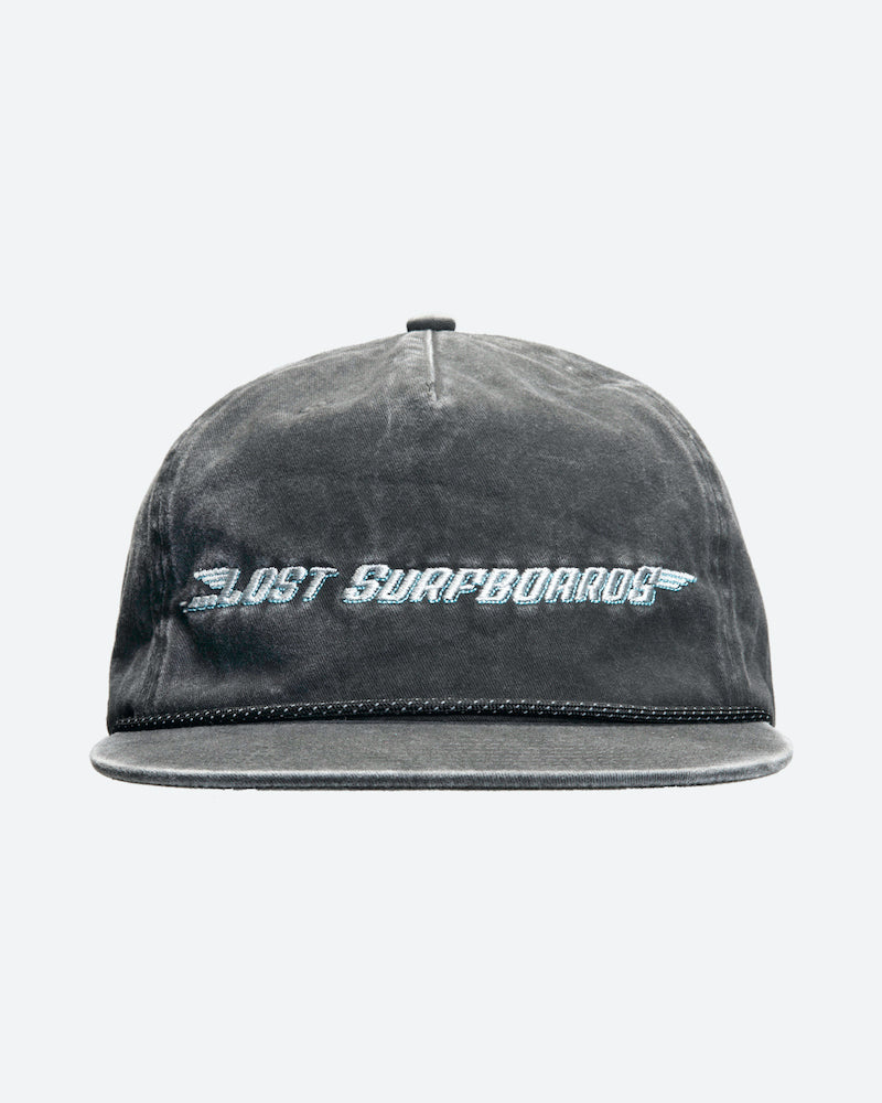 Lost Surfboards Strapback Cap in Vintage Black