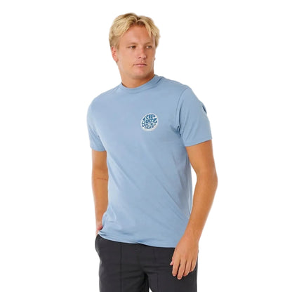 Rip Curl Wettie Passage Icon Tee - Faded Denim