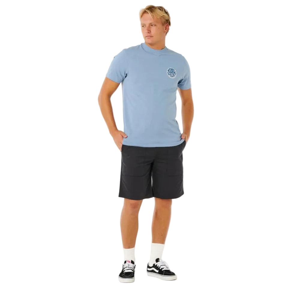 Rip Curl Wettie Passage Icon Tee - Faded Denim