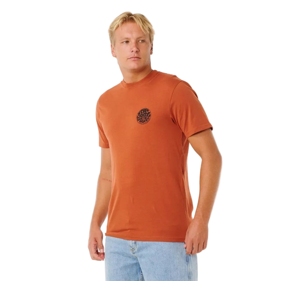 Rip Curl Wettie Passage Icon Tee - Baked Clay
