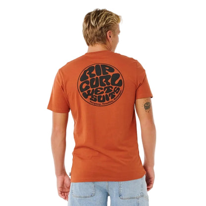 Rip Curl Wettie Passage Icon Tee - Baked Clay