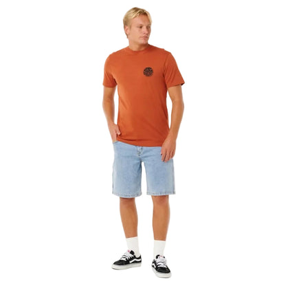 Rip Curl Wettie Passage Icon Tee - Baked Clay
