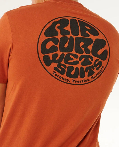 Rip Curl Wettie Passage Icon Tee - Baked Clay