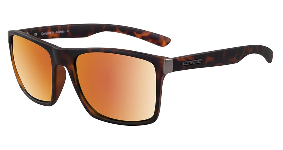 Dirty Dog Volcano Polarised Sunglasses - Satin Tort/Gold Mirror