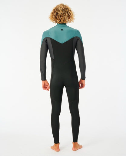 Rip Curl Dawn Patrol Performance 4/3mm Mens Chest Zip Wetsuit - Muted Green