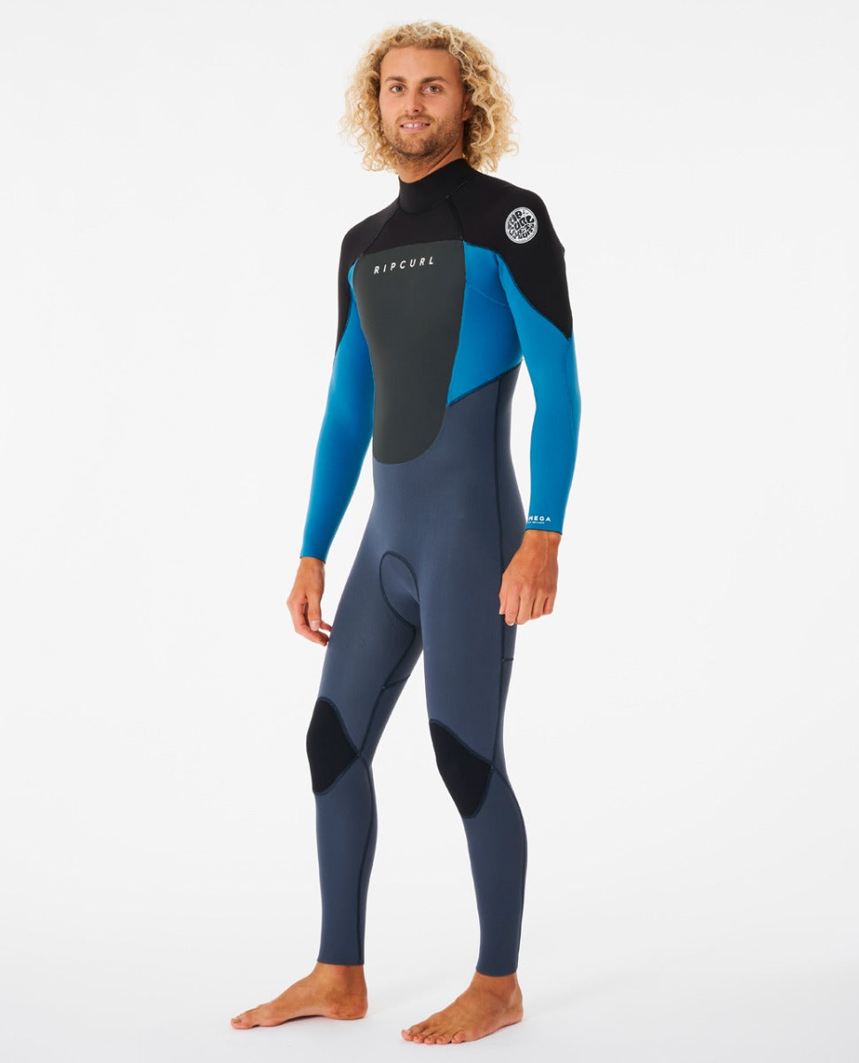 Rip Curl Omega 3/2mm Men's Back Zip Summer Wetsuit 2023 - Blue