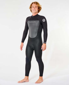 Rip Curl Omega 3/2mm Mens Back Zip Summer Wetsuit - Black