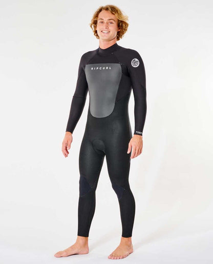 Rip Curl Omega 3/2mm Mens Back Zip Summer Wetsuit - Black