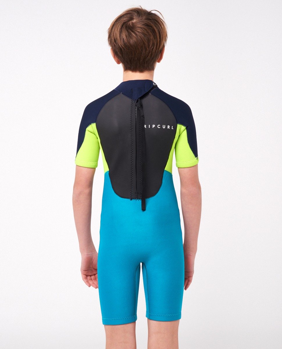 Rip Curl Omega 1/5mm Junior Boys Shorty Wetsuit - Navy - Back