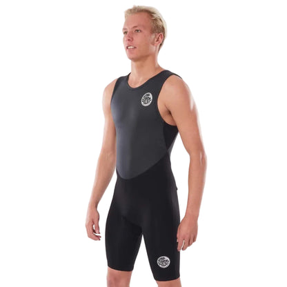 Rip Curl Dawn Patrol Men's Short John 2mm Shorty Wetsuit - Black