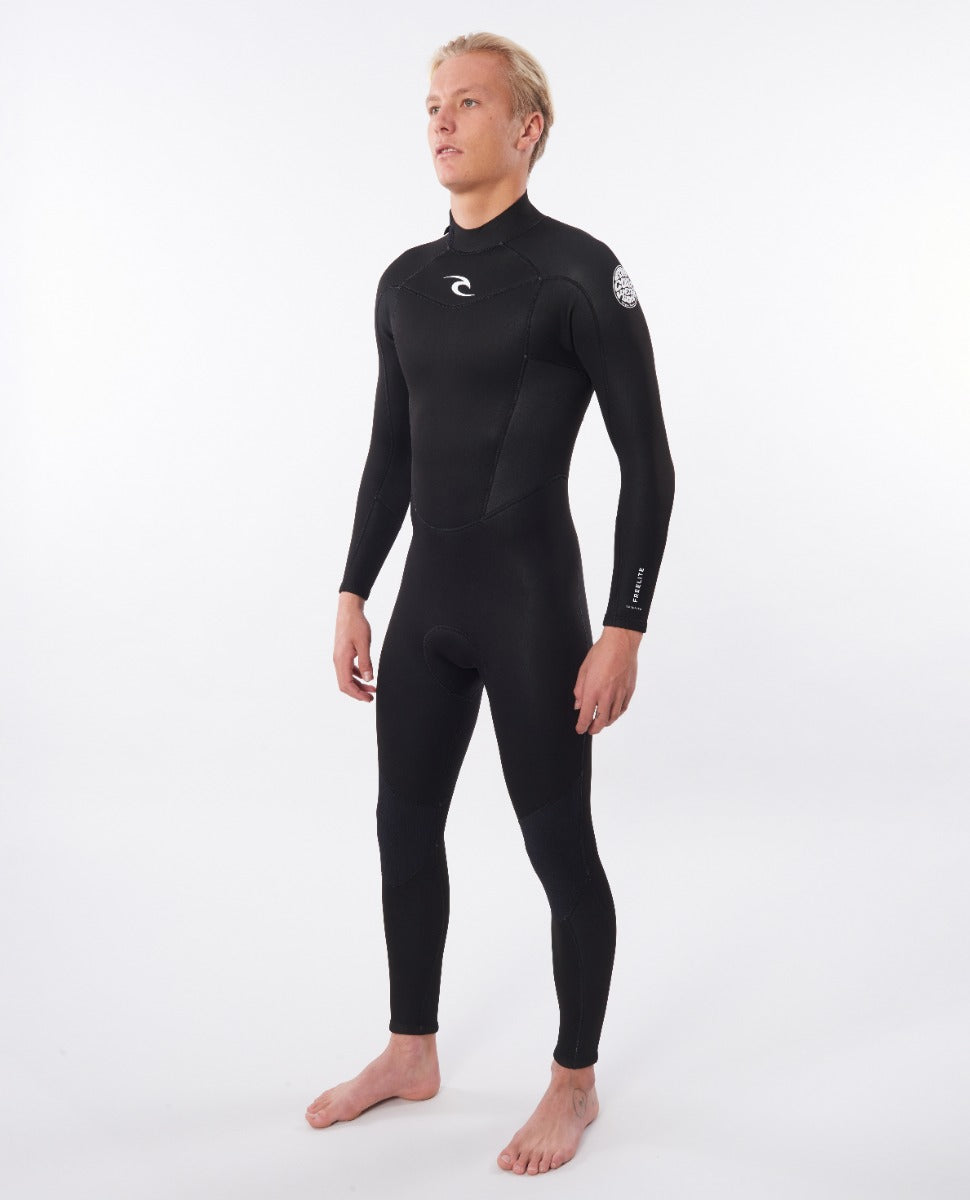 Rip Curl Freelite 3/2mm Mens Back Zip Summer Wetsuit - Black