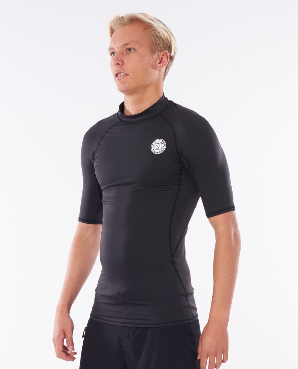 Rip Curl Thermopro Short Sleeve Thermal Rash Vest - Black