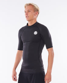 Rip Curl Thermopro Short Sleeve Thermal Rash Vest - Black
