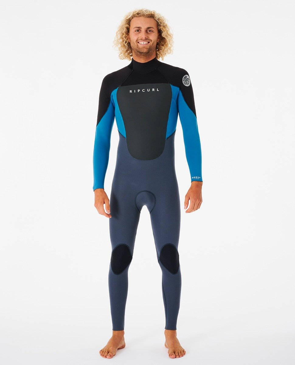 Rip Curl Omega 3/2mm Mens Back Zip Summer Wetsuit in Blue
