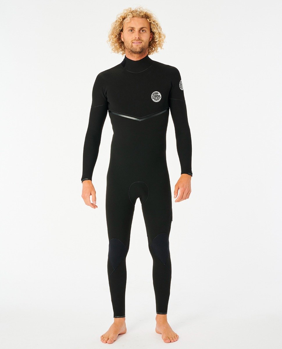 Rip Curl E Bomb Back Zip 4/3mm Wetsuit in Black