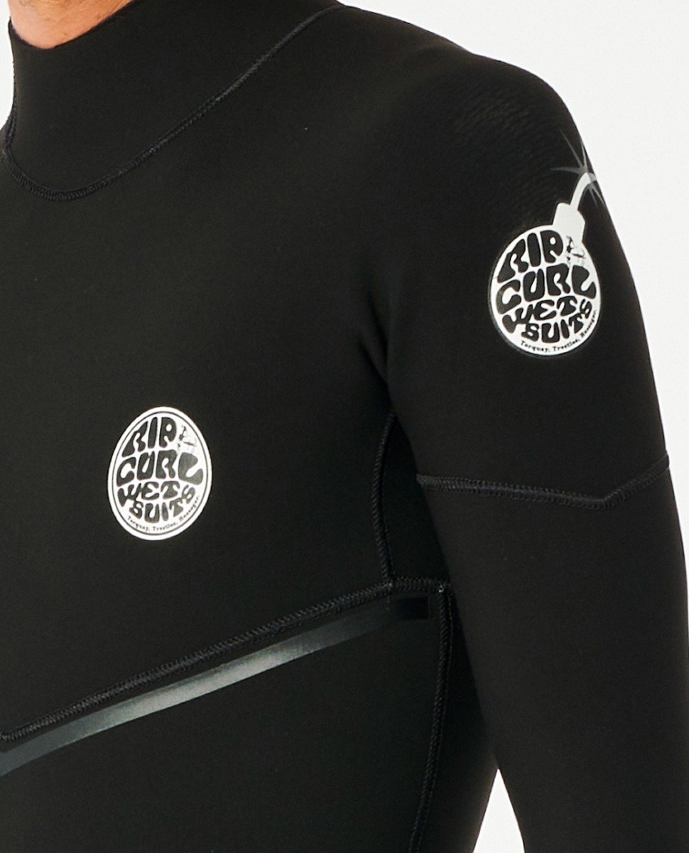Rip Curl E-Bomb Back Zip 4/3mm Wetsuit - Black