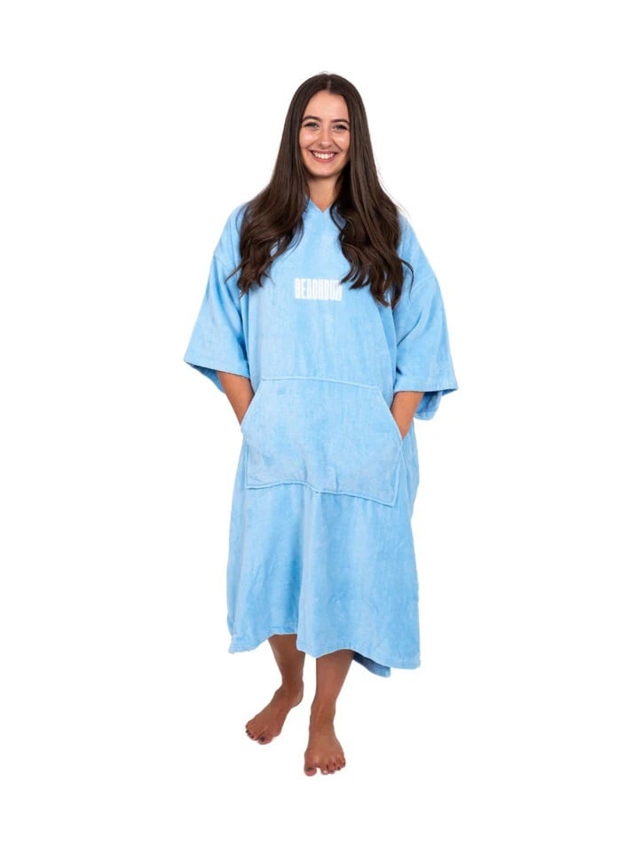 Beachbum Womens Towel Changing Robe in Baby Blue