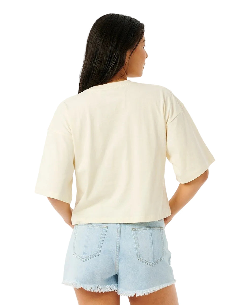Rip Curl Eventide Heritage Womens Crop Tee - Bone