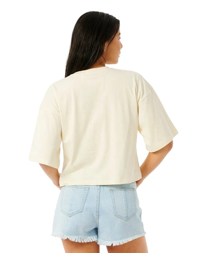 Rip Curl Eventide Heritage Womens Crop Tee - Bone