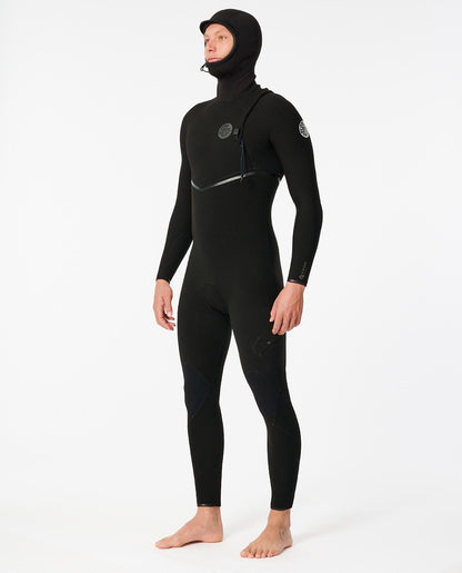 Rip Curl E-Bomb 5/4mm Hooded Zip Free Winter Wetsuit 2025 - Black