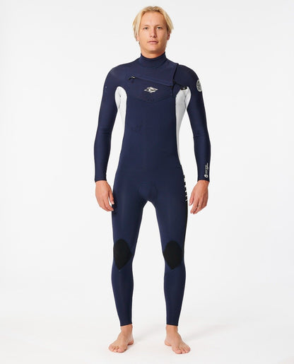 Rip Curl Dawn Patrol Perf 4/3mm Chest Zip Wetsuit in Navy