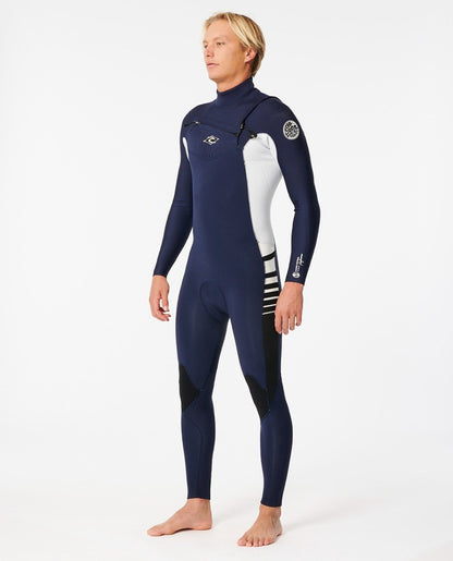 Rip Curl Dawn Patrol Perf 4/3mm Chest Zip Wetsuit 2024 - Navy