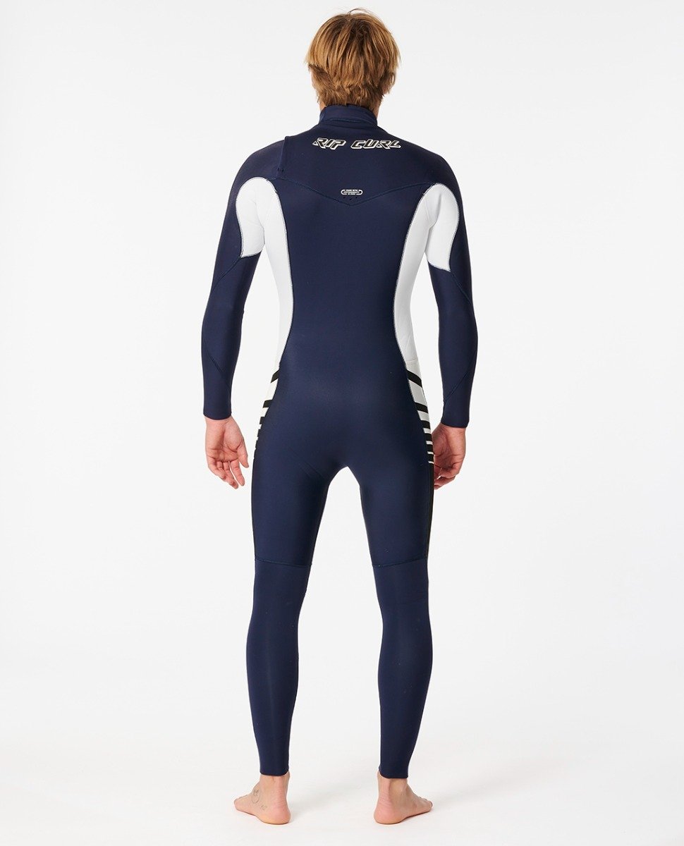 Rip Curl Dawn Patrol Perf 4/3mm Chest Zip Wetsuit 2024 - Navy