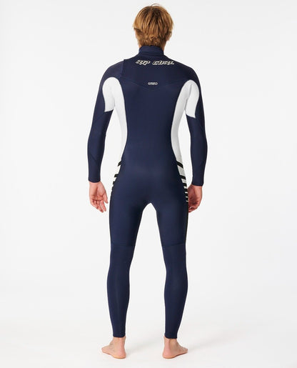 Rip Curl Dawn Patrol Perf 4/3mm Chest Zip Wetsuit 2024 - Navy
