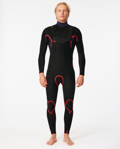 Rip Curl Dawn Patrol Perf 4/3mm Chest Zip Wetsuit 2024 - Navy