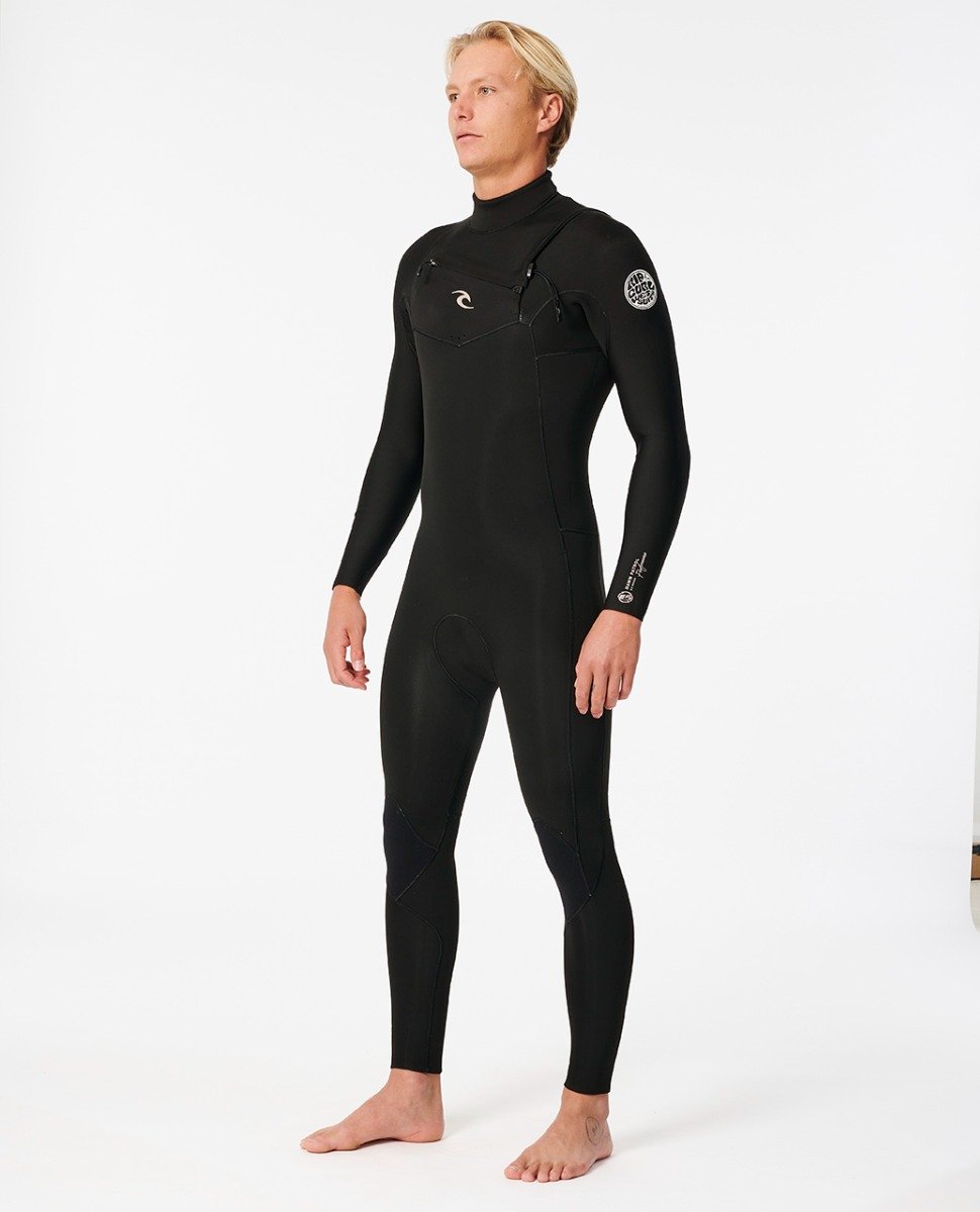 Rip Curl Dawn Patrol Perf Chest Zip 3/2mm Men's Summer Wetsuit 2025 - Black